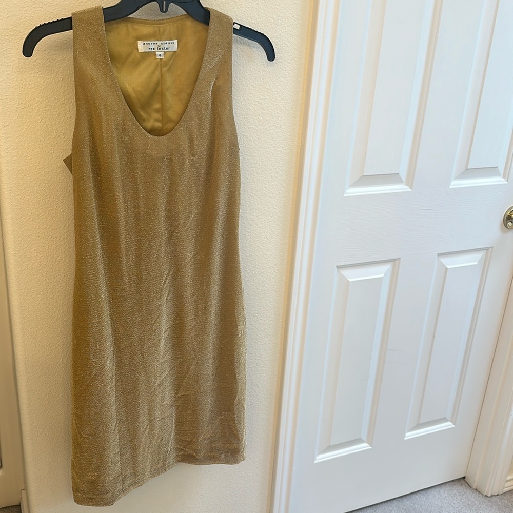 Gold sparkle cocktail dress